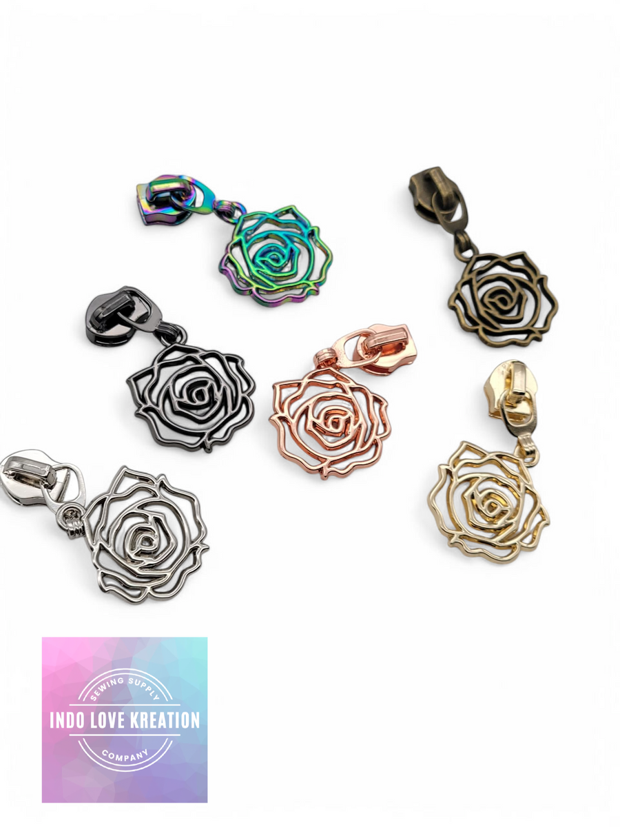 アクセサリー rose Size 5 Zipper Pull - Rose – INDO LOVE KREATION