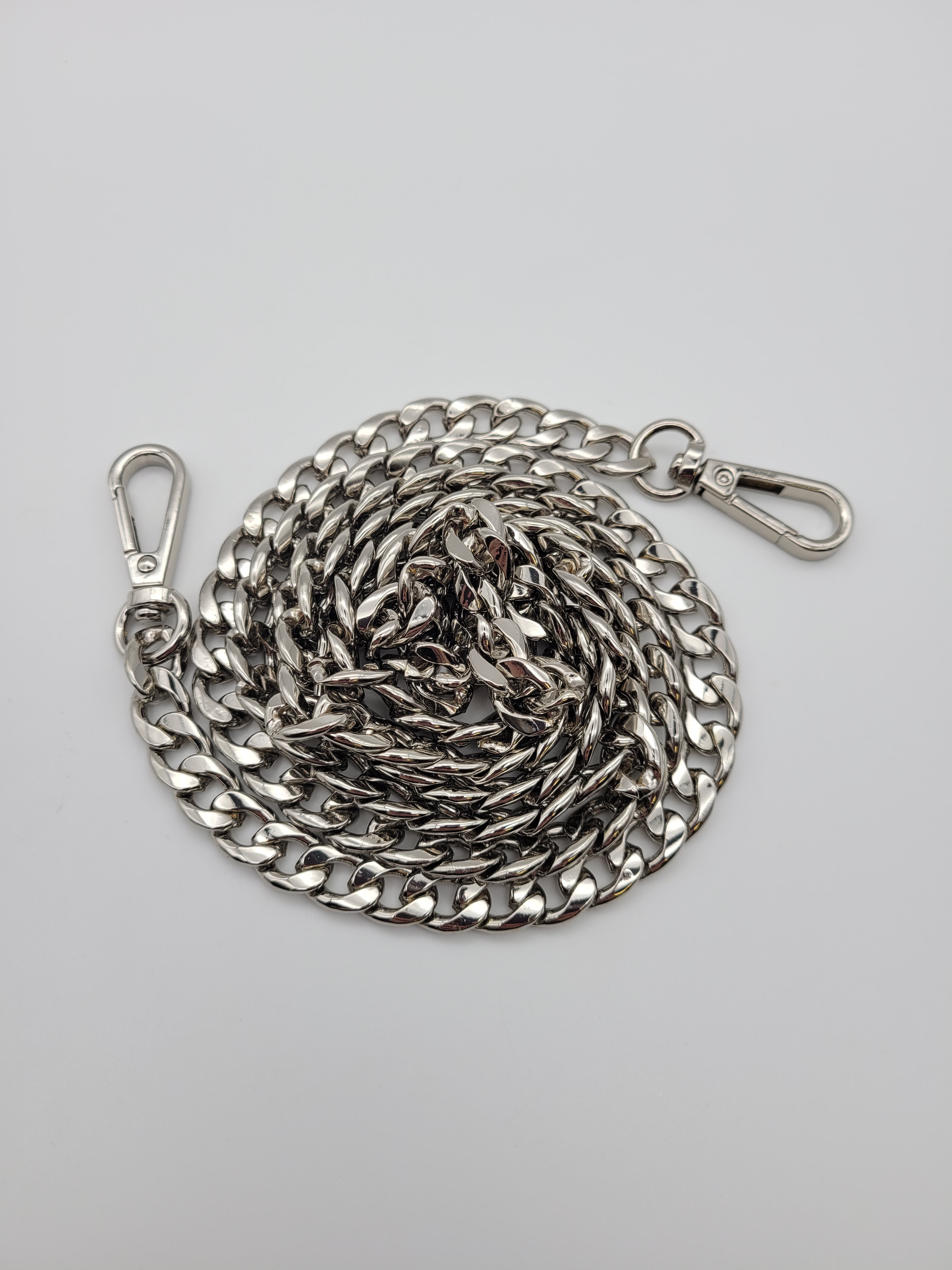 Indo Love Kreation Metal Purse Chain Strap 46 Long Silver